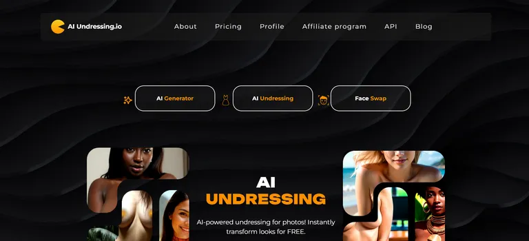 UndressingIO landing page